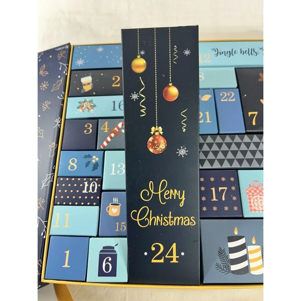 DIY Empty Box Christmas Advent Calendar 24 Day Countdown Reusable